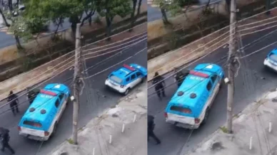 Mulher é baleada dentro de ônibus durante tiroteio no Rio