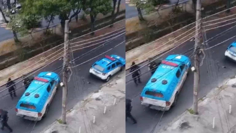 Mulher é baleada dentro de ônibus durante tiroteio no Rio