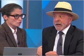 Lula critica imprensa durante sabatina da Globo e é rebatido por Renata Vasconcellos e César Tralli