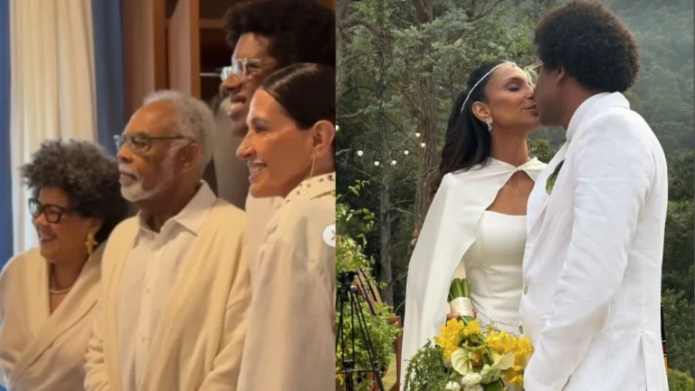Gilberto Gil celebra casamento do neto mais velho, João Gil