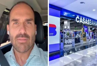 Eduardo Bolsonaro reage à crise das Casas Bahia e manda recado: “Faz o L”
