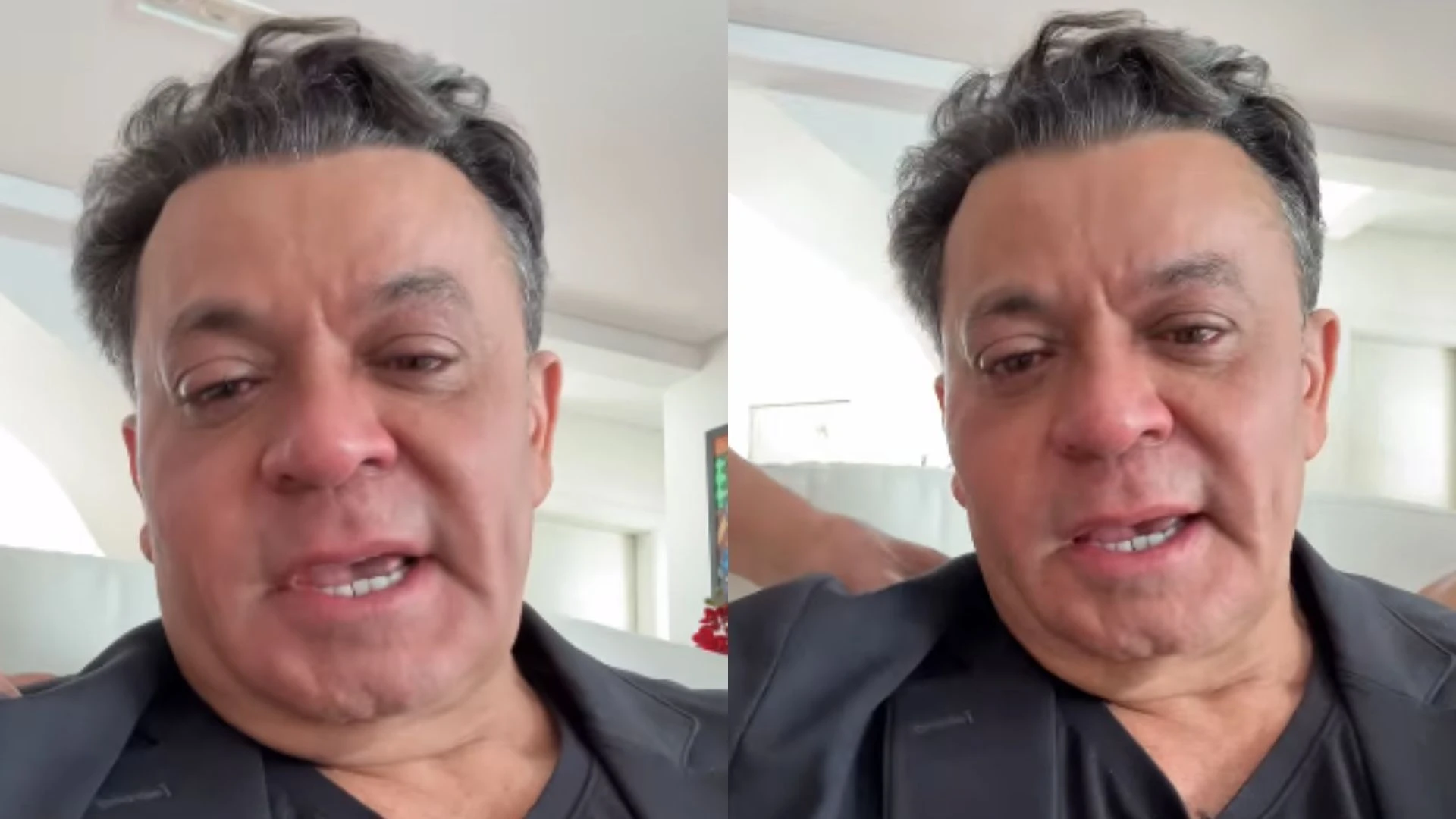 Frank Aguiar chora após não chegar a tempo no enterro do pai: 