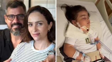 Na UTI, filha de Juliano Cazarré vive duas recaídas graves aos 4 anos