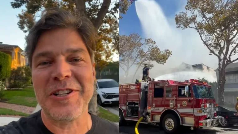 Ex-ator da Globo desabafa sobre perda de itens após incêndio destruir sua casa nos EUA
