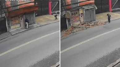Vídeo: Idoso morre após marquise desabar na zona Leste de SP