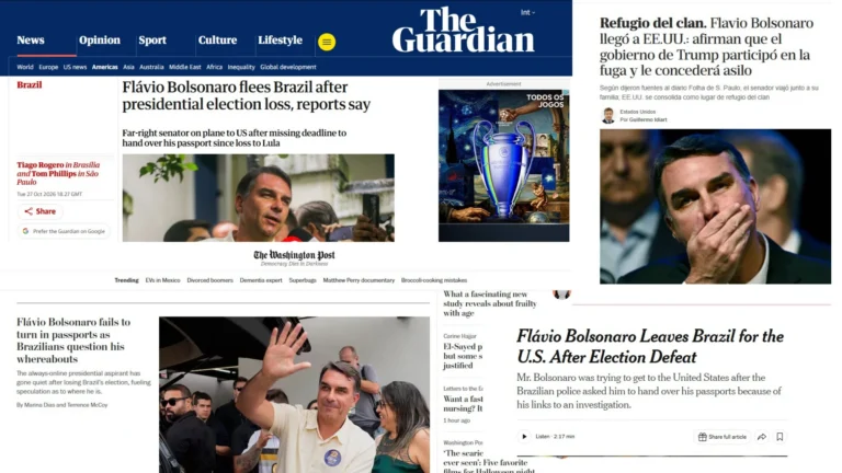 EUA virou “refúgio dos Bolsonaro” após fuga de Flávio, diz imprensa global