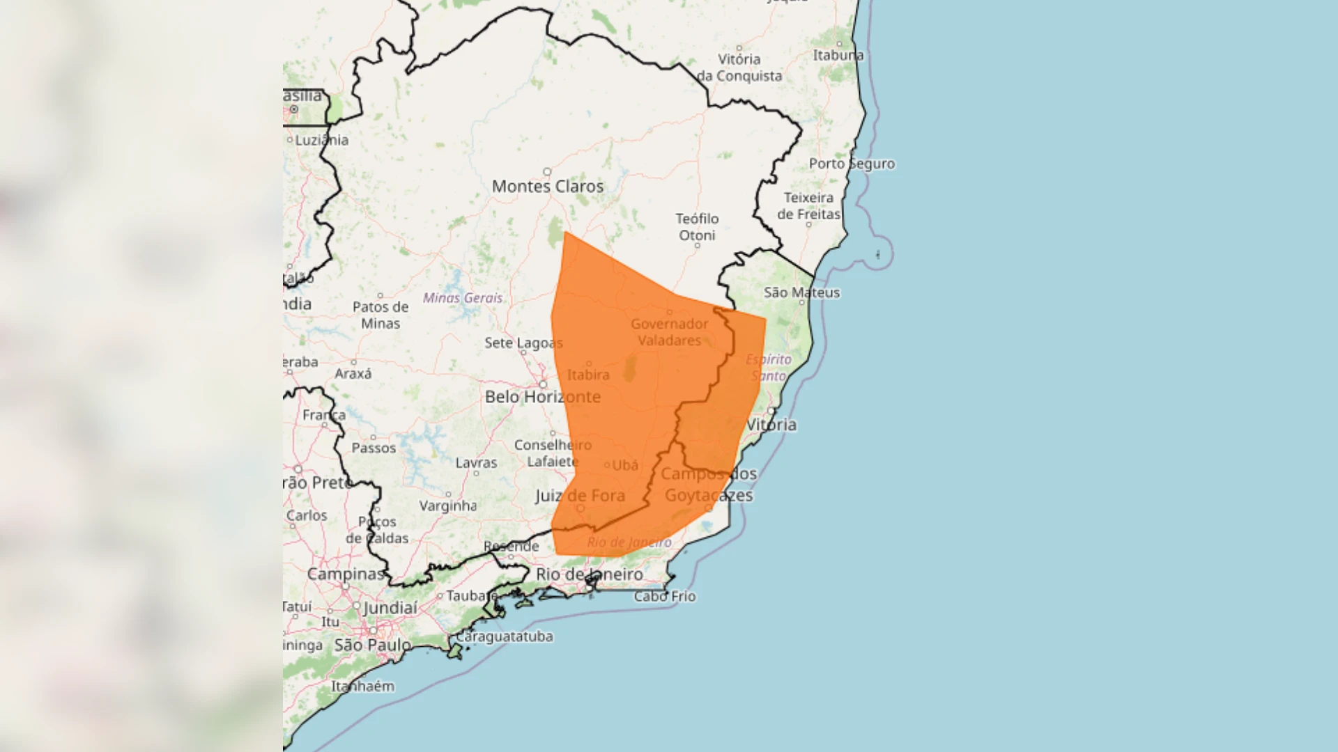 Sudeste em alerta para perigo de tempestade em áreas do RJ, MG e ES