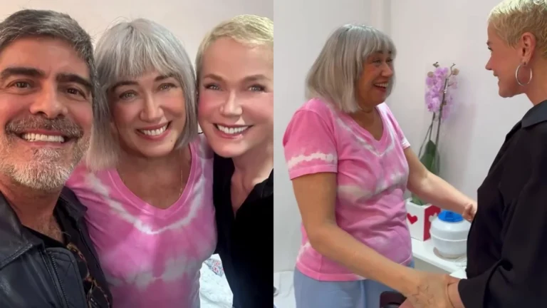 Lilia Cabral se emociona com visita de Xuxa em bastidores de peça; veja
